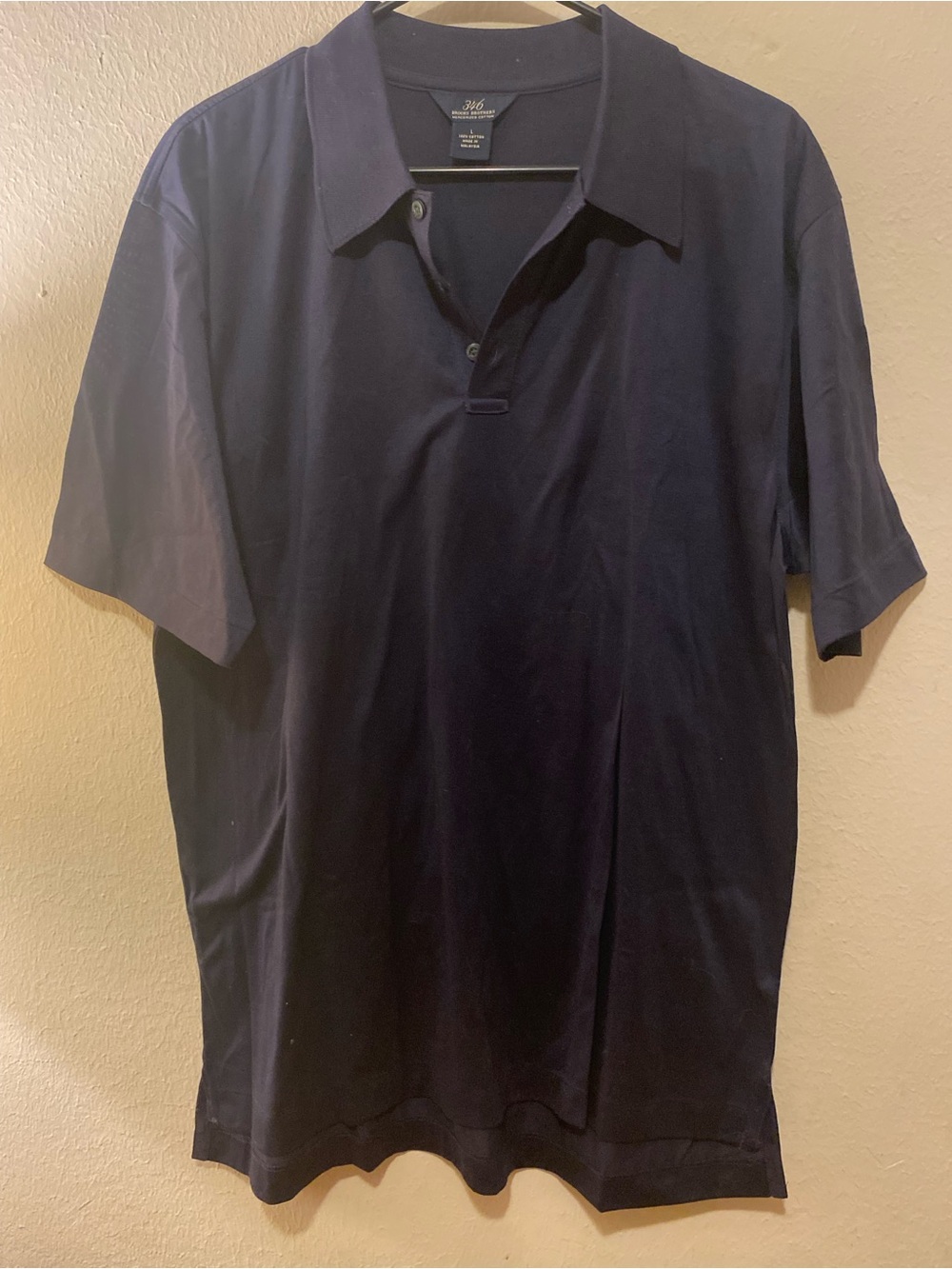 Men’s Brooks Brothers 365 black polo shirts, size large mercerized cotton